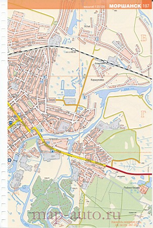 Моршанск карта райцентра. Подробная карта города Моршанск с названиями улици номерами домов