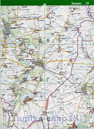 Карта Мучкапского района. Мучкапский район на карта Тамбовской области